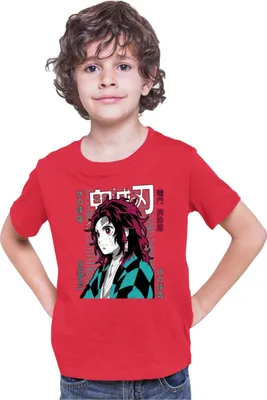 Immagine prodotto di Maglietta per bambini Demon Anime Slayer Kimetsu No Yaiba Tanjiro Kamado 008, 3-4 Jahr - 104 , Rouge