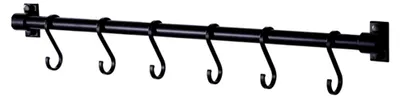 Produktbild von A/N Küchenhalter Hängeleiste Bad Hakenleiste Pfannenhalt für Küchenhelfer Kochzubehör Küchenutensilien (40CM-6 Haken)