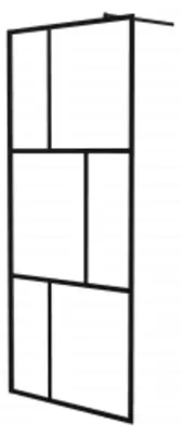 Produktbild von vidaXL Duschwand für Begehbare Duschen mit Hartglas Schwarz 90x195 cm