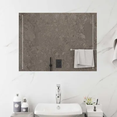 Obrázok produktu pre LED zrkadlo do kúpeľne, priehľadné, 80 x 60 cm, tvrdené sklo