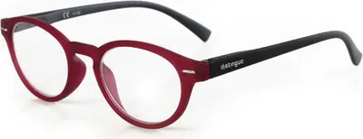 Produktbild von Lesebrille Distinguo Giotto Nachfüllung Stärke 2,5 rot schwarz Flex Bügel Etui