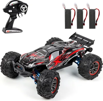 Produktbild von KELEIDI TOYS F14A RC-Auto Hochgeschwindigkeit 1/10 2,4 GHz Rennwagen 70 km / h 4WD buerstenloses Offroad-Auto mit Metallteilen C Nabentraeger Aufhaengungsarm 3 Batterie