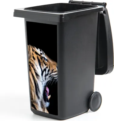 Produktbild von MuchoWow® Mülltonnenaufkleber Tiger - Tiere - Porträt 38x80 cm - Behälteraufkleber - Mülleimer-Aufkleber - Container-Aufkleber