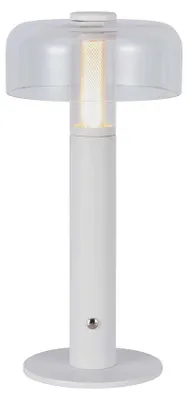 Immagine prodotto di V-TAC VT-1049 Lampada da Tavolo led 1W Colore bianco e Bianco Trasparente a batteria touch Dimmerabile 3000K - 7941