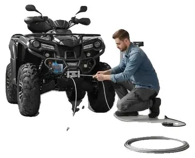 Obrázek produktu pro Naviják, nosnost 4500 liber, elektrický motor 12V, černý
