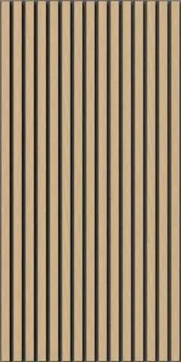 Produktbild von Akustikpaneel Eiche schwarzer MDF, schwarzer Filz 1200 x 600 x 19 mm
