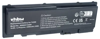 Produktbild von vhbw Akku Ersatz für Lenovo 0A36309, 0A36287, 45N1037, 42T4845, 45N1036, 42T4847, 42T4846, 42T4844 für Notebook (2200 mAh, 14,8 V, Li-Ion)