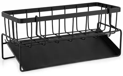 Imagen del producto de Organizador para fregadero de acero inoxidable, escurridor autovaciante, ideal para la cocina y el baño