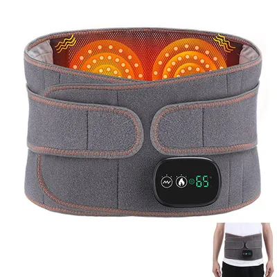 Produktbild von 2 in 1 Elektrischer Massage-Gürtel, Kabelloser Beheizter Rückengurt, Abdominalwärmer Mit 3 Schnellen Heiz- und 3 Massagemodi, Touchscreen