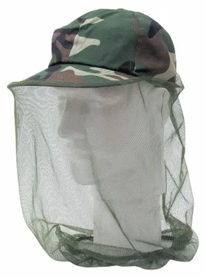 Obrázek produktu pro Klobouk s moskytiérou pro outdoorové aktivity - kamufláž