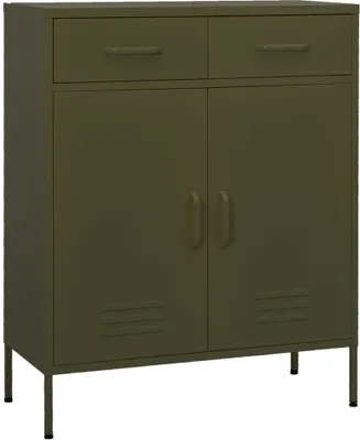 A product shot of a vintage-style storage cabinet.