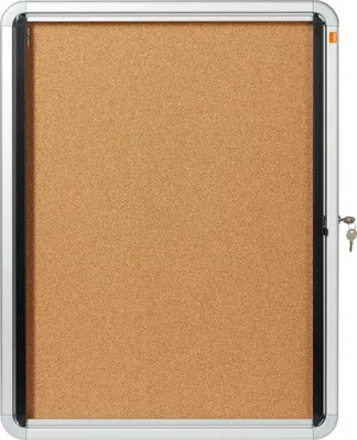 Image de nobo Vitrine d'affichage liège paroi arrière intérieur 4 x DIN A4