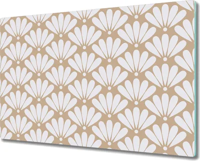 Produktbild von Glas-Herdabdeckplatte Glaskeramikkochfeld-Abdeckung Spritzschutz - 80x52 cm - Beige orientalisch