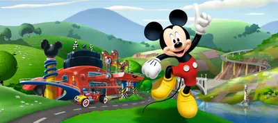 Image de Poster Disney Mickey Mouse vert, bleu et rouge - 600894 - 202 x 90 cm