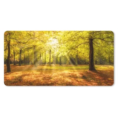 Produktbild von MuchoWow® Schreibtischunterlage Baum - Natur - Sonne - Landschaft - Wald 80x40 cm - XXL Mauspad - Gaming Mauspad