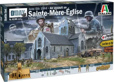 Immagine prodotto di Model Kit diorama 6199 - Battaglia di Normandia: Saint-Mere-Église 6 giugno 1944 (1:72)
