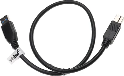Produktbild von vhbw Kabel USB 3.0 A auf USB 3.0 B für Festplatte, Drucker, Monitor - USB Datentransferkabel, Gerade, 50 cm Schwarz