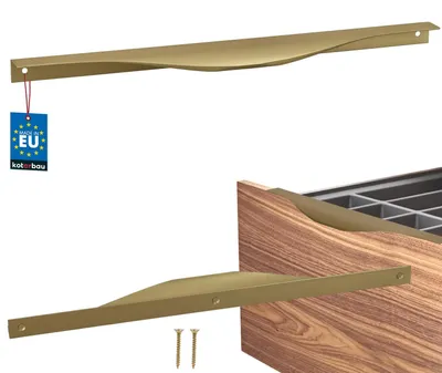 Produktbild von KOTARBAU® Schrankgriffe - Möbelgriffe - 320 / 340 mm - Matt Gold- ZnAl - Griffe für Küchenschränke - Griffe - Schubladengriff - Türgriff Schrank - Kantengriff