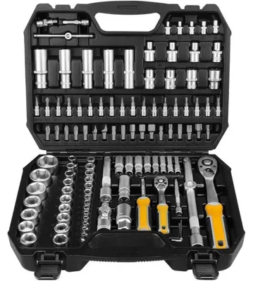 Produktbild von Steckschlüsselsatz 110-teilig 1/4" & 1/2" Werkzeugkoffer-Set