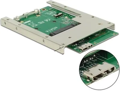 Produktbild von Delock Konverter USB 3.0 > mSATA mit 2.5? Rahmen (7 mm) (62468)
