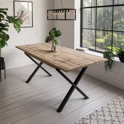 Produktbild von Tisch X ART Ausklappbar 150-198 cm  Wotan Eiche Esstisch