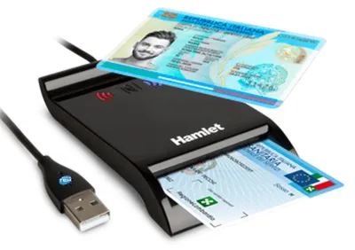 Immagine prodotto di Hamlet Huscr-nfc Lettore Di Smart Card E Contactless Nfc Cie 3.0 Cns Usb