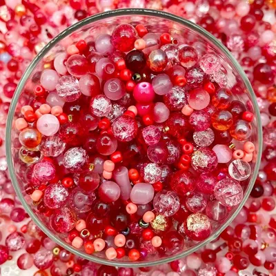 Productafbeelding van Zsail, 250 gram multicolor glaskralen, edelsteenkleurige kralen, 8-10 mm, ronde glaskralen, mini