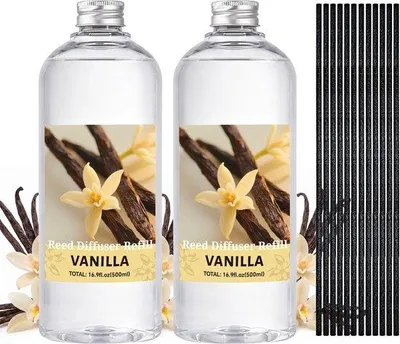 Zdjęcie produktu dla Wkład do dyfuzora zapachowego o zapachu wanilii, 1000 ml, z 12 patyczkami