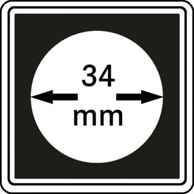 Immagine prodotto di Lindner 2240034: Capsule per monete, forma quadrata, 34 mm, confezione da 4