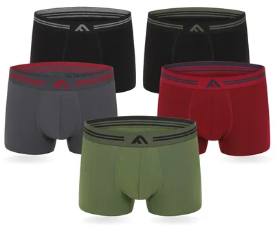 Productafbeelding van FM London 5-pack bamboe boxershorts voor heren, extra zacht