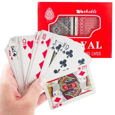 Zdjęcie produktu dla Tg72984 2X Karty Do Gry W Pokera Talia Kart Powlekane Zestaw 108 Szt. Tradycyjne