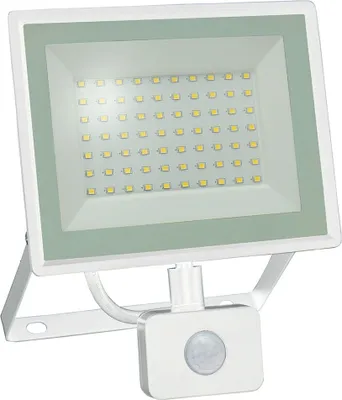 Produktbild von Spectrum LED LUX 3 Fluter weiß 50W Strahler 4500lm IP44 Neutral 4000K mit Bewegungsmelder