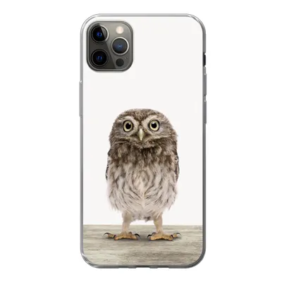 Produktbild von MuchoWow® Handyhülle Schutzhülle Hülle für iPhone 13 Pro Max Eule - Braun - Eulenküken - Kinder - Jungen - Mädchen Silikon Softcase Handy Hülle - Mobiltelefon