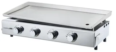 Immagine prodotto di COOKINGBOX FAVEX Brasilia: piano cottura a gas con 4 bruciatori, dimensioni XXL (84 x 34 cm), in acciaio inossidabile, accensione piezoelettrica, potenza 10 kW