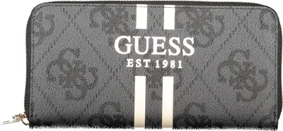 Produktbild von Stilvolle Damen Geldbörse Schwarz mit Kontrastdetails und Reißverschluss