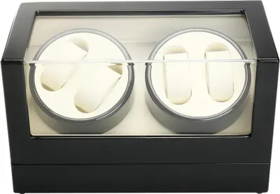 Produktbild von Uhrenbeweger Watch Winder - Displaybox - Automatische Rotation - 4 Uhren - Holz - Glänzende Oberfläche - Schwarz