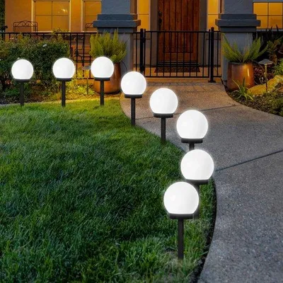 Productafbeelding van LED-tafellampen van kunststof, waterdicht, 8 stuks, diameter 10 cm, lengte 33 cm