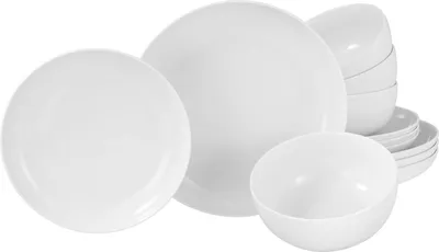 Obrázok produktu pre CreaTable, 22556, Allround Biela, Sada tanierov 12-dielna, Porcelán