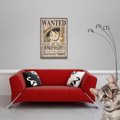Image de One Piece - Poster - Wanted + 1 paquet de tesa Powerstrips® - contenu 20 pièces