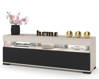 Produktbild von Fernsehschrank TV-Lowboard PLAY STEHEND Mit LED Cashmere/Schwarz 100cm
