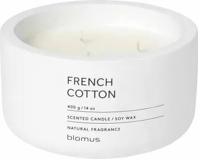 Image de Blomus FRAGA Bougie parfumée French Coton, Bougie parfumée, Bougie, Béton, lily white, 7 cm, 65954