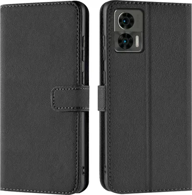 Produktbild von Conie Klapp Tasche für Motorola Edge 30 Neo Kartenfach Rundumschutz Hülle in Schwarz