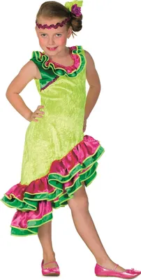 Produktbild von L3100770-140 Kinder Flamenco Kostüm Karibienkleid Mädchen Gr. 140