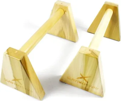 Produktbild von Parallettes Holz Liegestützgriffe Handstandgriffe Stabil Buchsholz Handstand