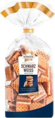 Produktbild von Schulte Confiserie Schwarz Weiß Waffeln 175g