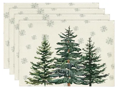 Tischsets 4er-Pack, 30x45 cm, Weihnachtsdeko, Vintage, waschbar