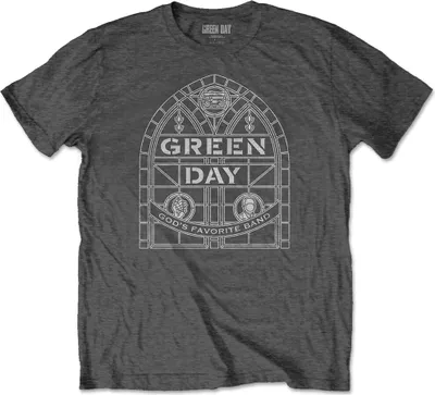 Produktbild von Green Day Stained Glass Arch Charcoal Grey L T-Shirt