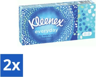 Immagine prodotto di Kleenex - Fazzoletti - Vita quotidiana - Confezione da 8 - Confezione risparmio - 2 pezzi
