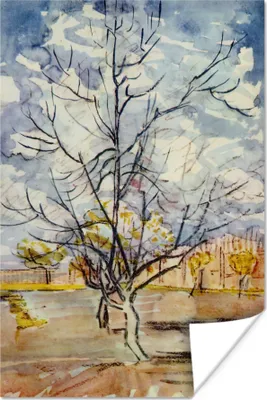 Produktbild von MuchoWow® Poster Rosa Pfirsichbäume - Vincent van Gogh 120x180 cm - Kunstposter