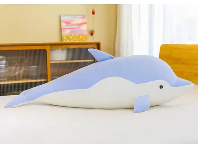 Produktbild von Leantoys Blaues Delphin-Plüschmaskottchen 30cm